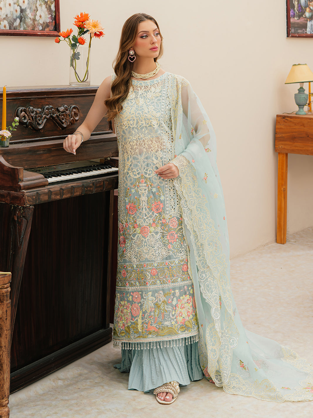 Mahnur | Allenura Luxury Lawn 24 | ELYSSA - Saira Saqlain