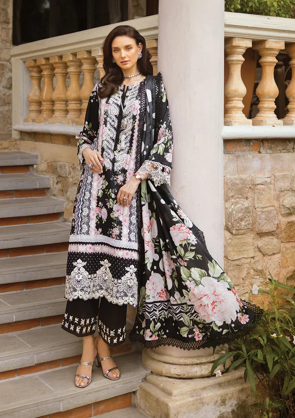 Elaf Premium | Print Chikankari 24 | ECT-05B WILD FLOWER - Saira Saqlain
