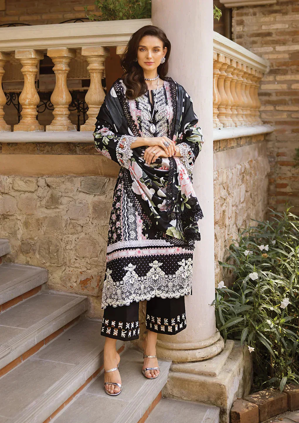 Elaf Premium | Print Chikankari 24 | ECT-05B WILD FLOWER - Saira Saqlain