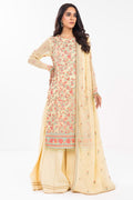 AlKaram | Festive Summer 25 | FC-21I-25-Yellow -   Ladies Clothes -  Saira Saqlain