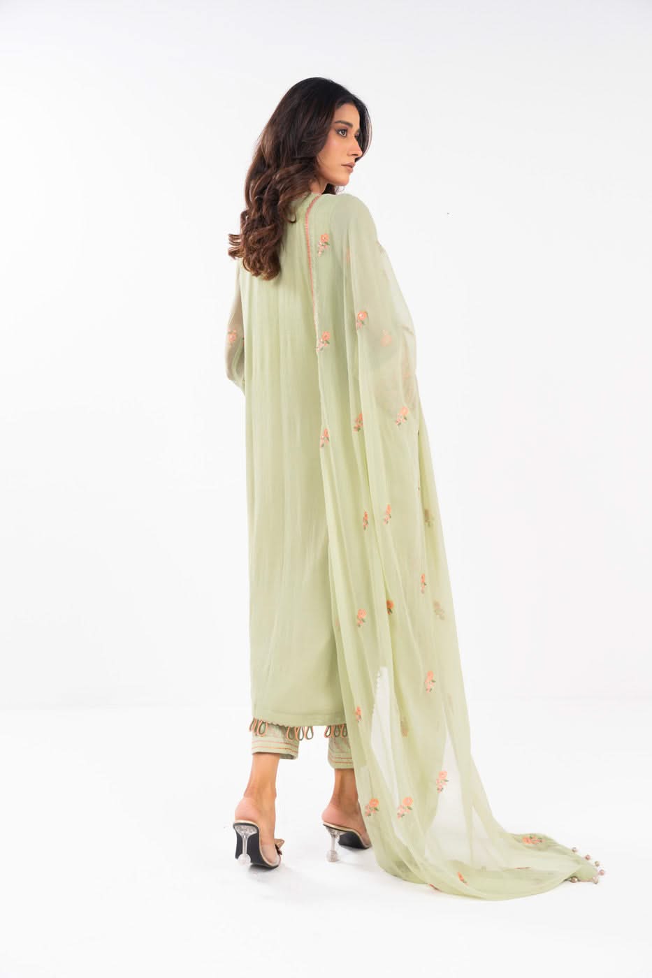 AlKaram | Festive Summer 25 | FC-22I-25-Pistachio -   Ladies Clothes -  Saira Saqlain