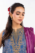 AlKaram | Festive Summer 25 | FC-34N-25-Persian Blue -   Ladies Clothes -  Saira Saqlain