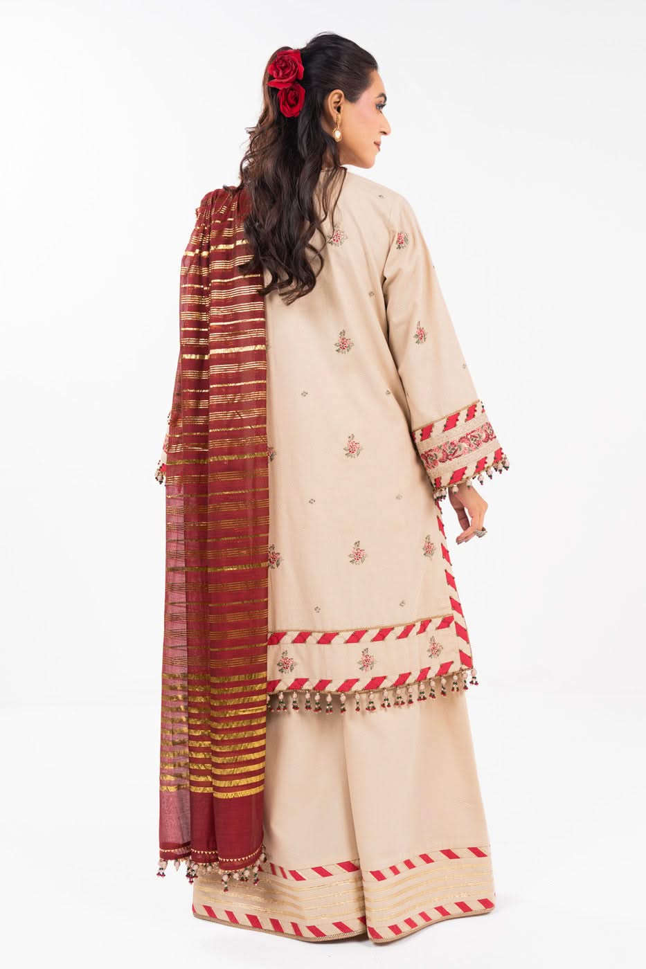 AlKaram | Festive Summer 25 | FC-35N-25-Beige -   Ladies Clothes -  Saira Saqlain