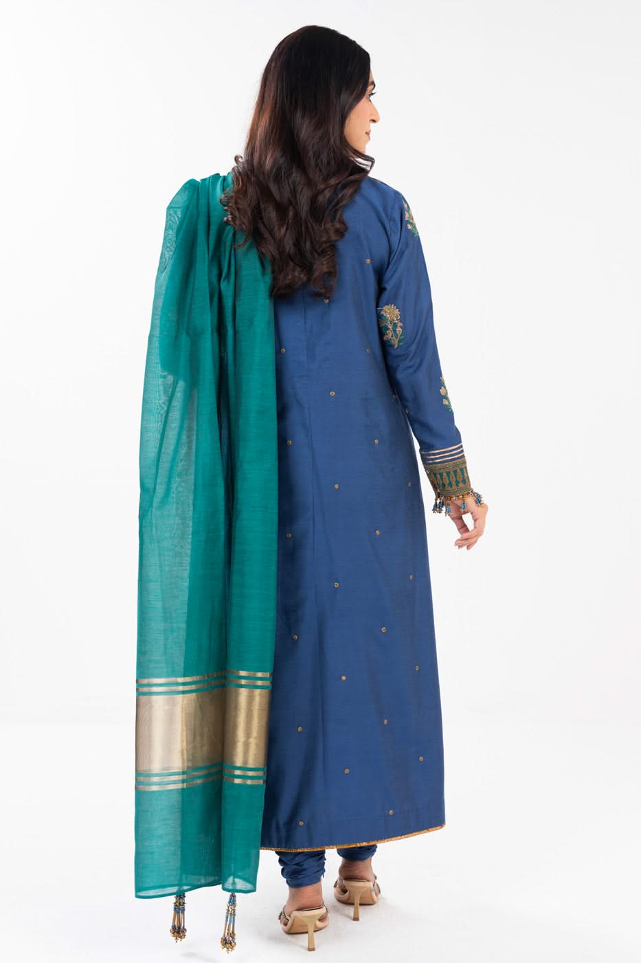 AlKaram | Festive Summer 25 | FC-8D-25-Royal Blue -   Ladies Clothes -  Saira Saqlain
