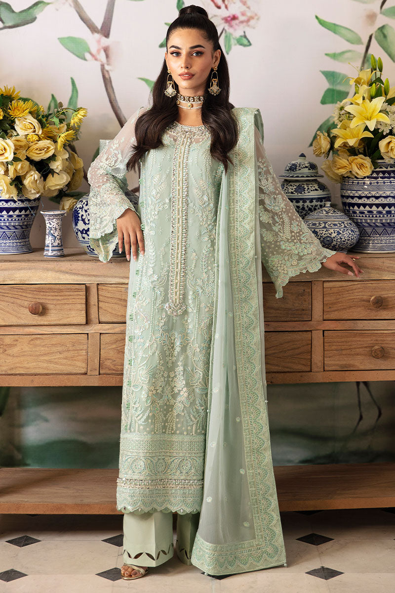 Gulaal | Embroidered Chiffon 24 | Jade - Saira Saqlain