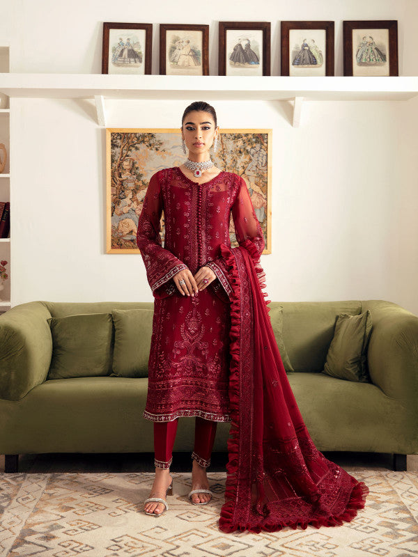 Gulaal | Embroidered Chiffon 23 | RUBY GL-EC-23V1-02 - Saira Saqlain