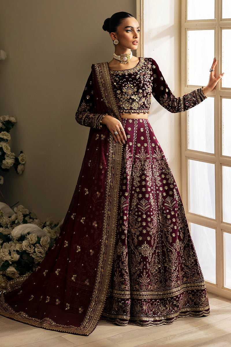 Gulaal | Celeste Velvet 24 | Carmine - Saira Saqlain