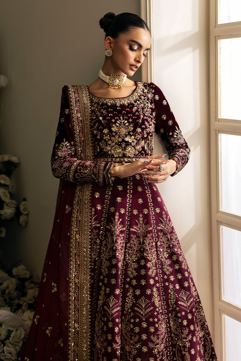 Gulaal | Celeste Velvet 24 | Carmine - Saira Saqlain