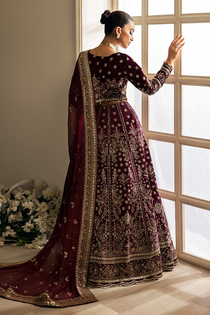 Gulaal | Celeste Velvet 24 | Carmine - Saira Saqlain