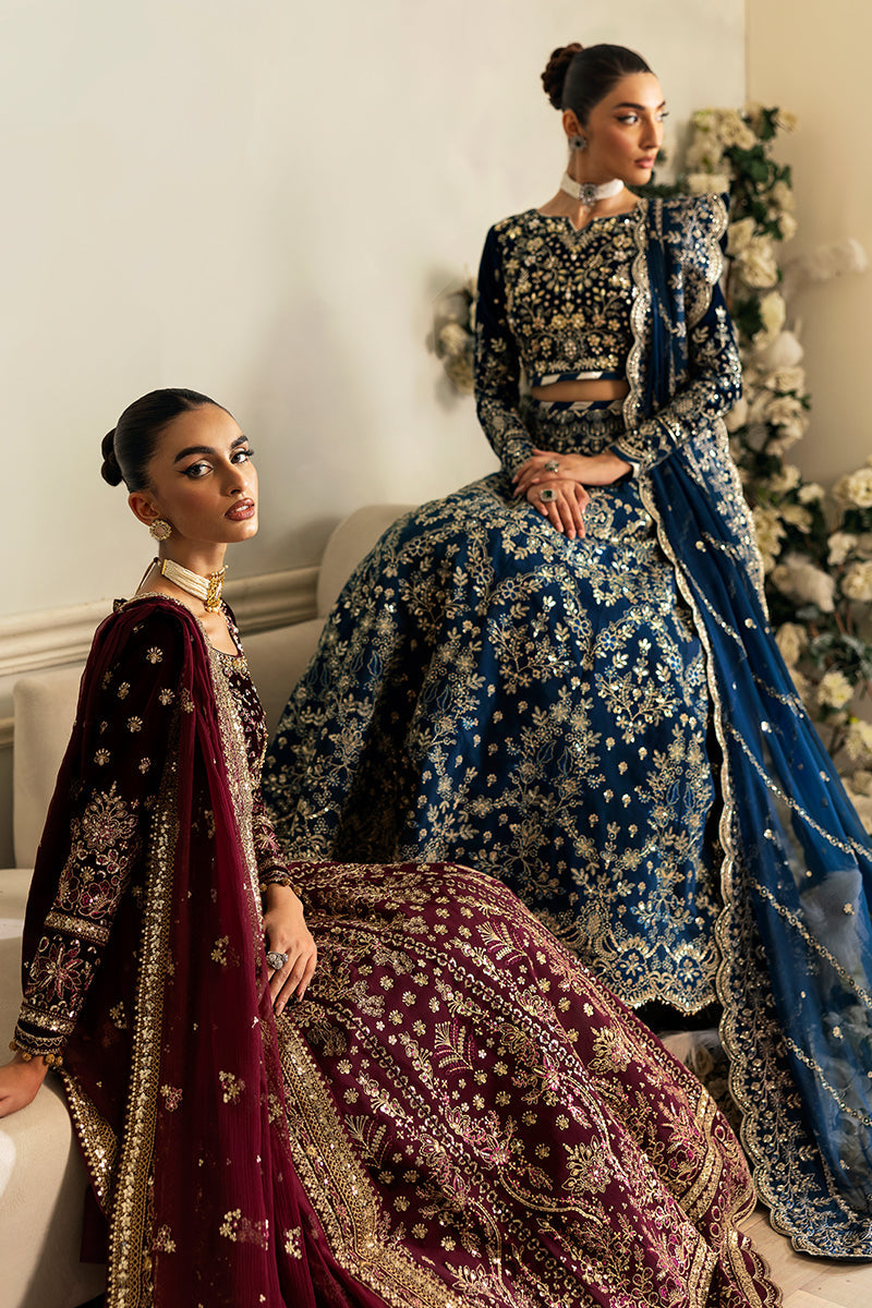 Gulaal | Celeste Velvet 24 | Carmine - Saira Saqlain