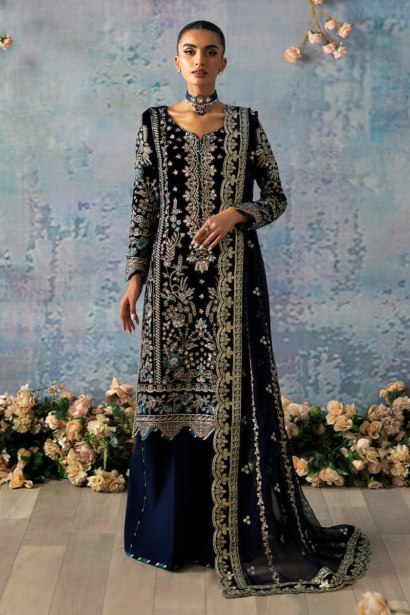 Gulaal | Celeste Velvet 24 | Azure - Saira Saqlain