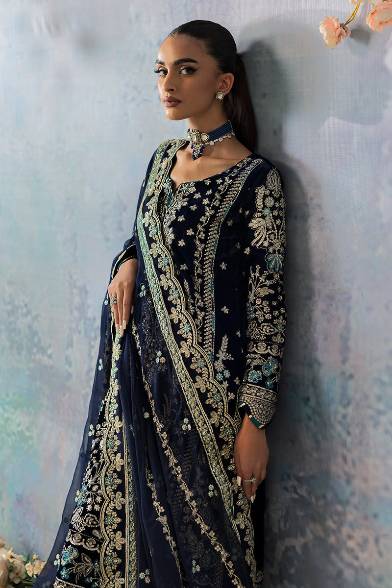 Gulaal | Celeste Velvet 24 | Azure - Saira Saqlain