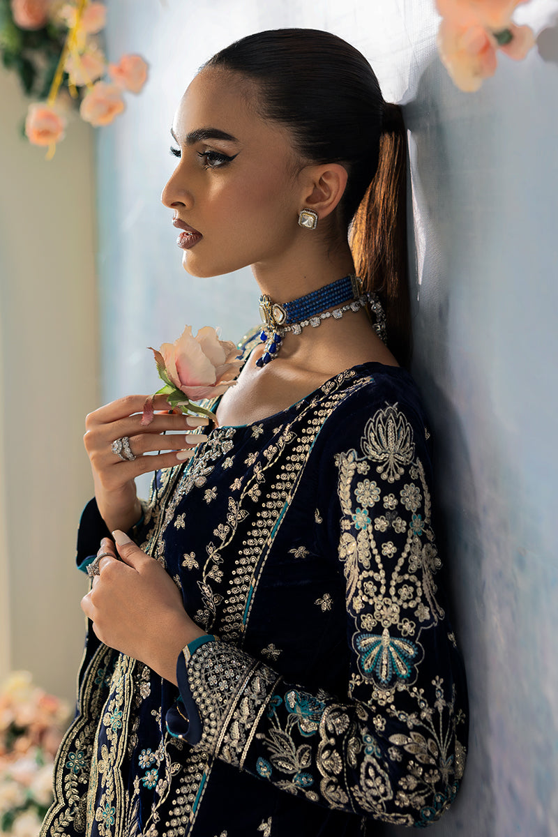 Gulaal | Celeste Velvet 24 | Azure - Saira Saqlain