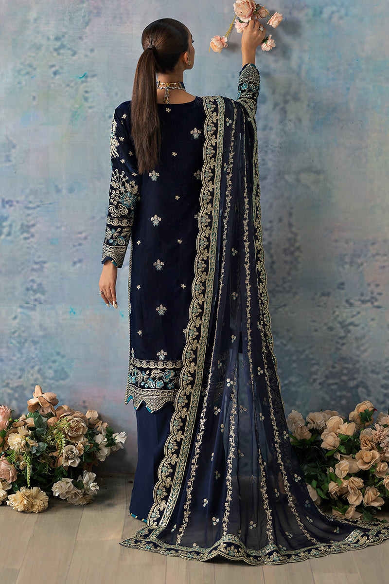 Gulaal | Celeste Velvet 24 | Azure - Saira Saqlain