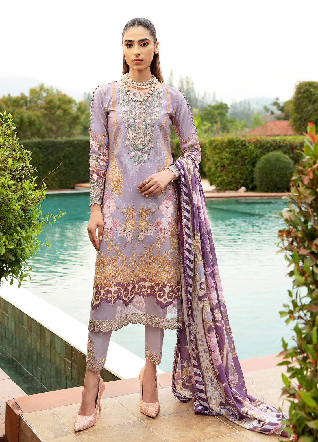 Gulaal | Springtime Ballet | LAVANDE (GL-L-24V1-05) - Saira Saqlain