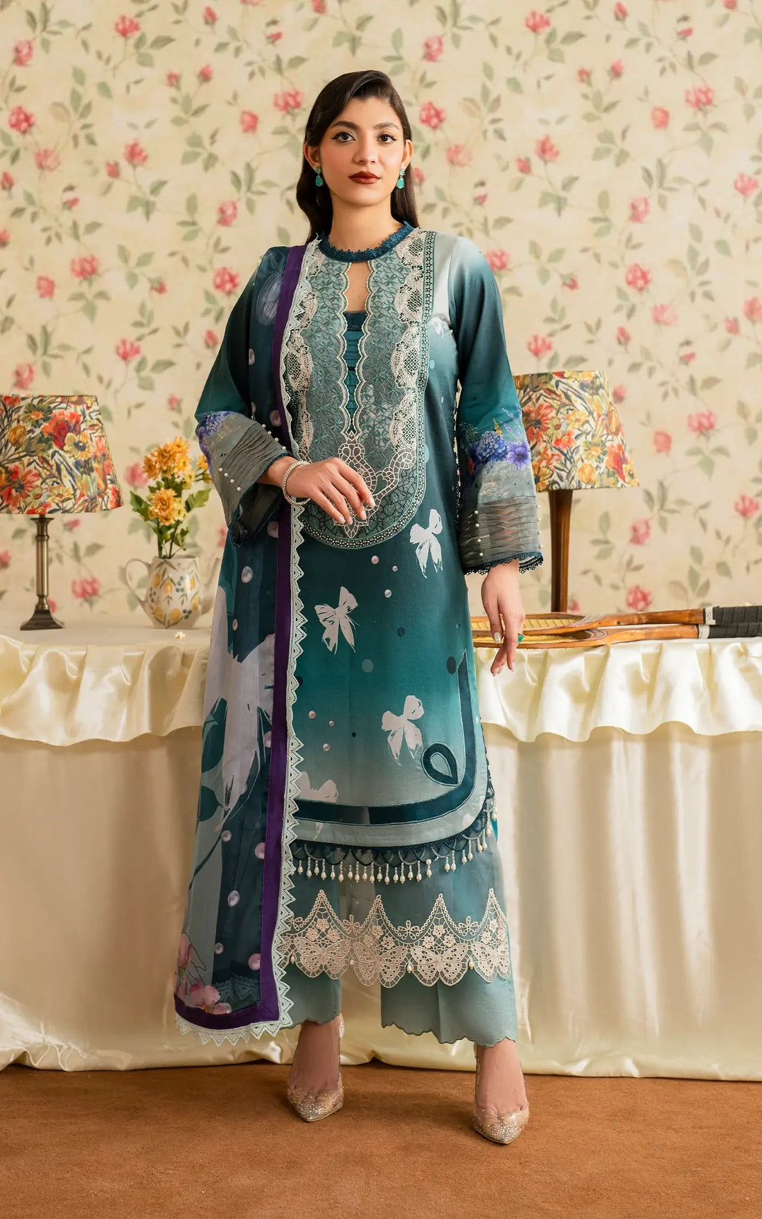 Asifa and Nabeel | Meraki Vintage 25 | Jal (MVL25-09) - Saira Saqlain
