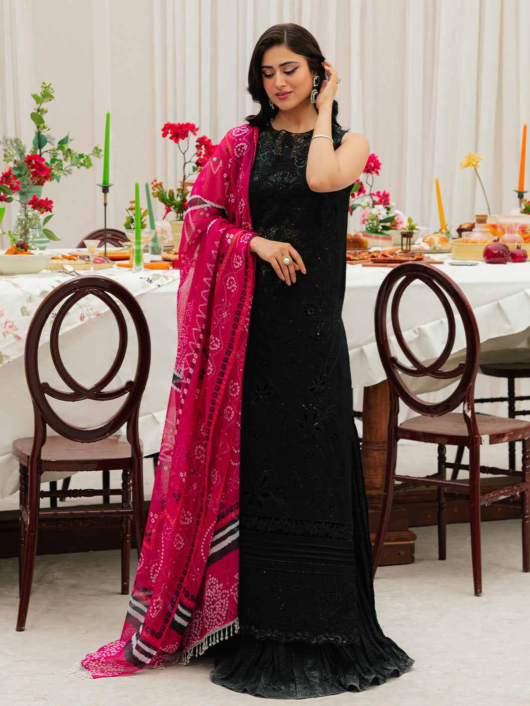 Mahnur | Allenura Luxury Lawn 24 | MOCHA - Saira Saqlain