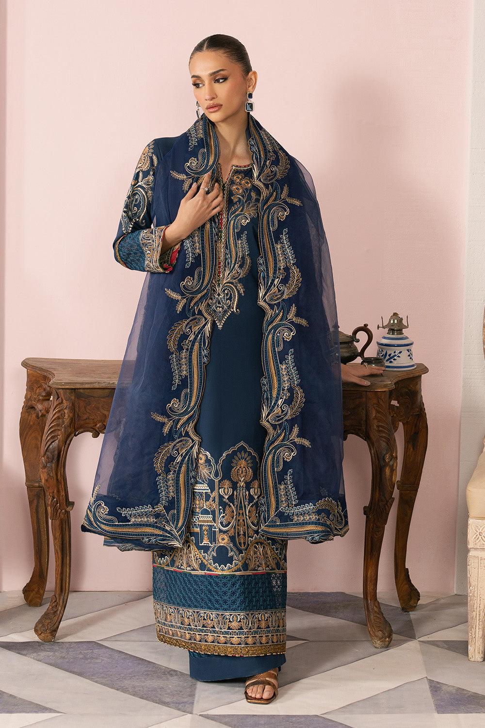 Maryum N Maria | Eid Luxury Lawn 25 | ARA - MS50160 -   Ladies Clothes -  Saira Saqlain
