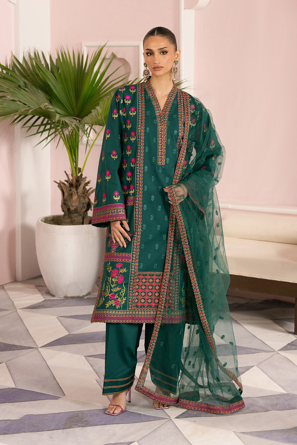 Maryum N Maria | Eid Luxury Lawn 25 | AVIZEH - MS50162 -   Ladies Clothes -  Saira Saqlain