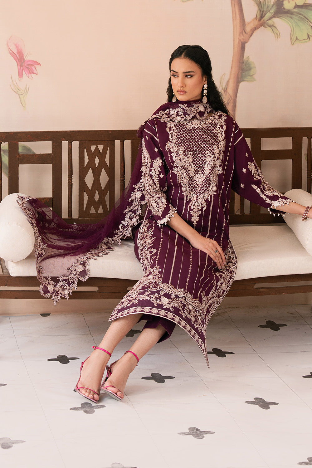 Maryum N Maria | Eid Luxury Lawn 25 | ALALEH - MS50163 -   Ladies Clothes -  Saira Saqlain