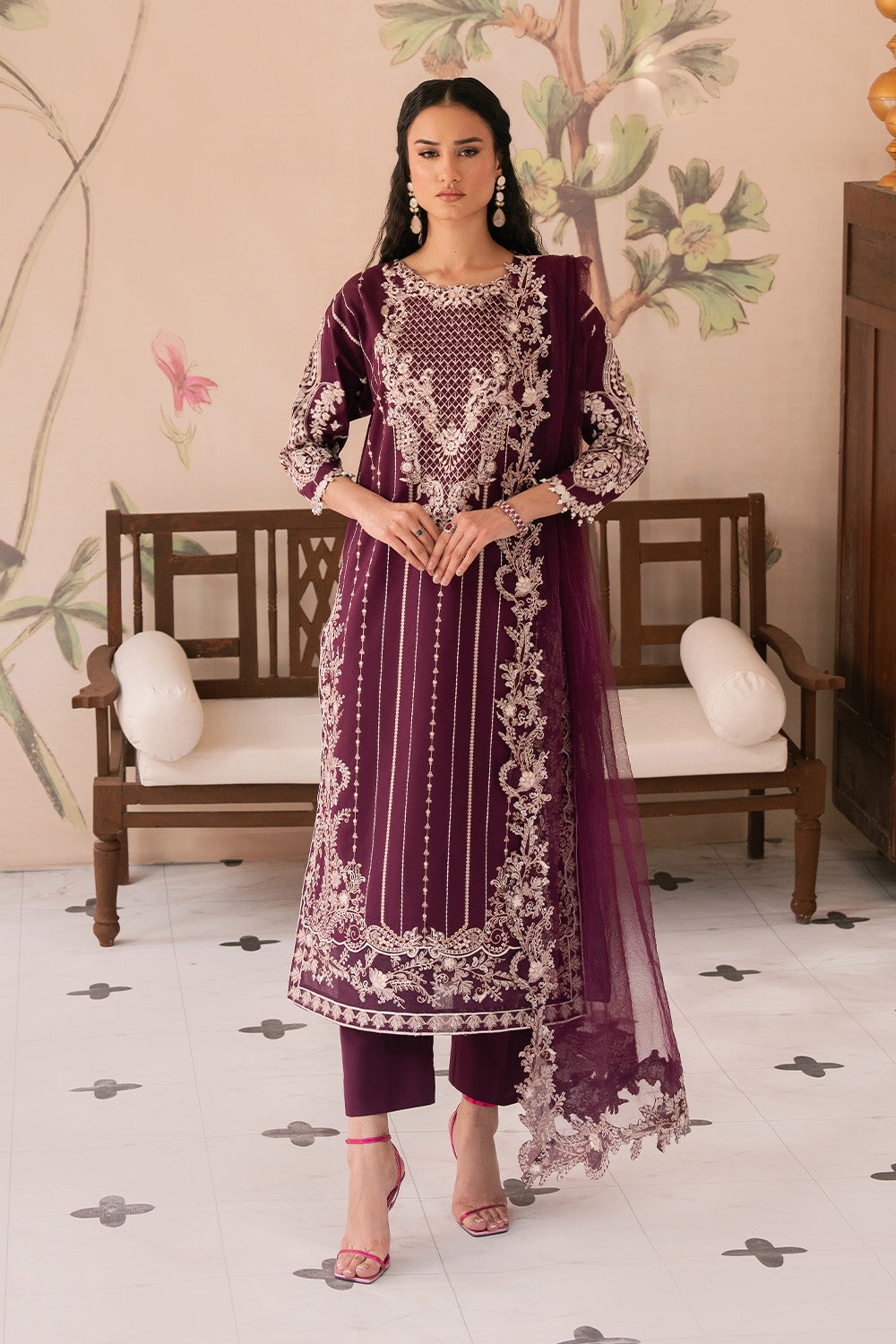Maryum N Maria | Eid Luxury Lawn 25 | ALALEH - MS50163 -   Ladies Clothes -  Saira Saqlain