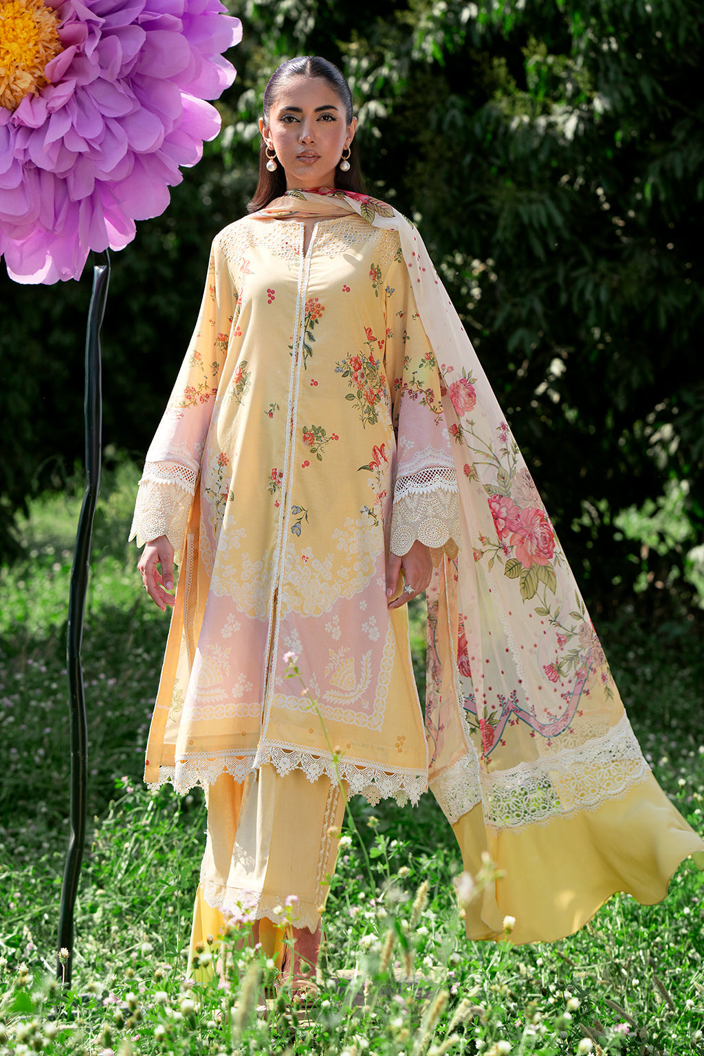 Sardinia | Cocktail Luxury Lawn | DAISY - Saira Saqlain