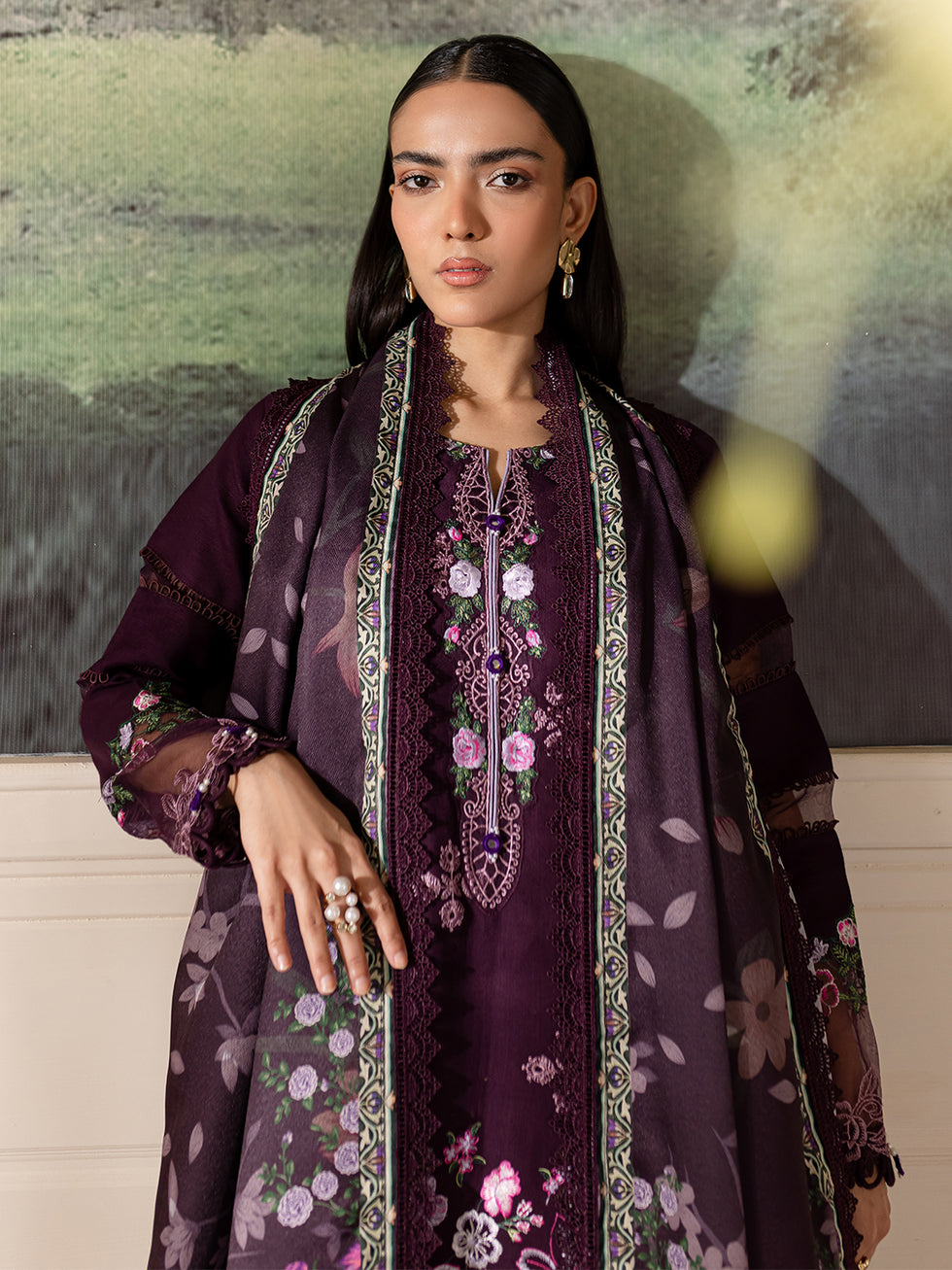 Parishay | Mira Winter | MW-10 | 3 PC Crepe - Saira Saqlain