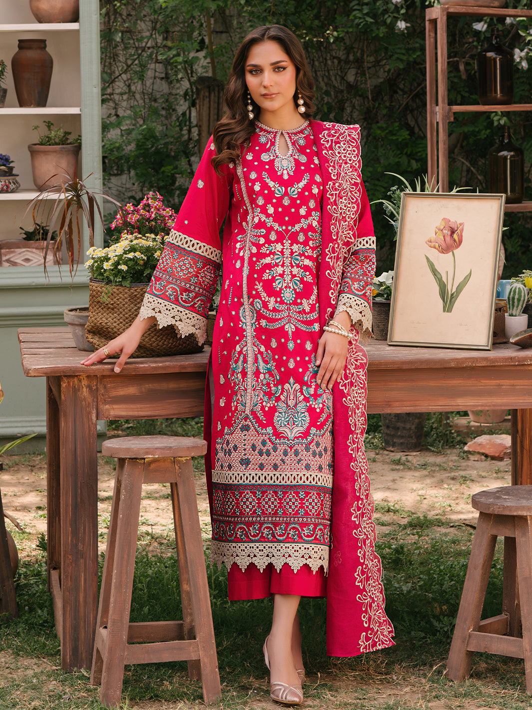 Mahnur | Masakali Luxury Lawn 24 | MK 06 - B - Saira Saqlain