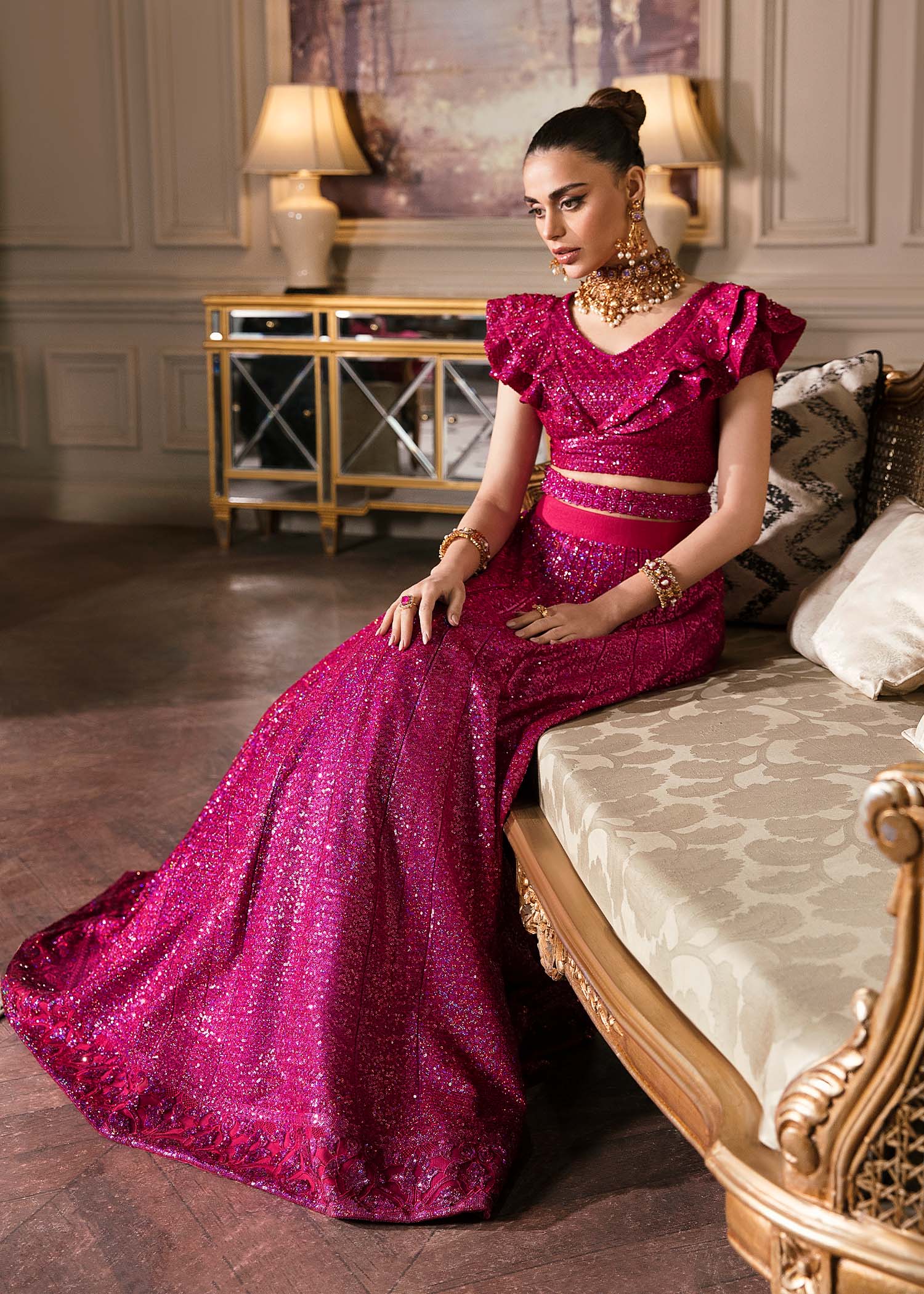 Waqas Shah | Malika - E - Elizabeth | FUCHSIA - Saira Saqlain