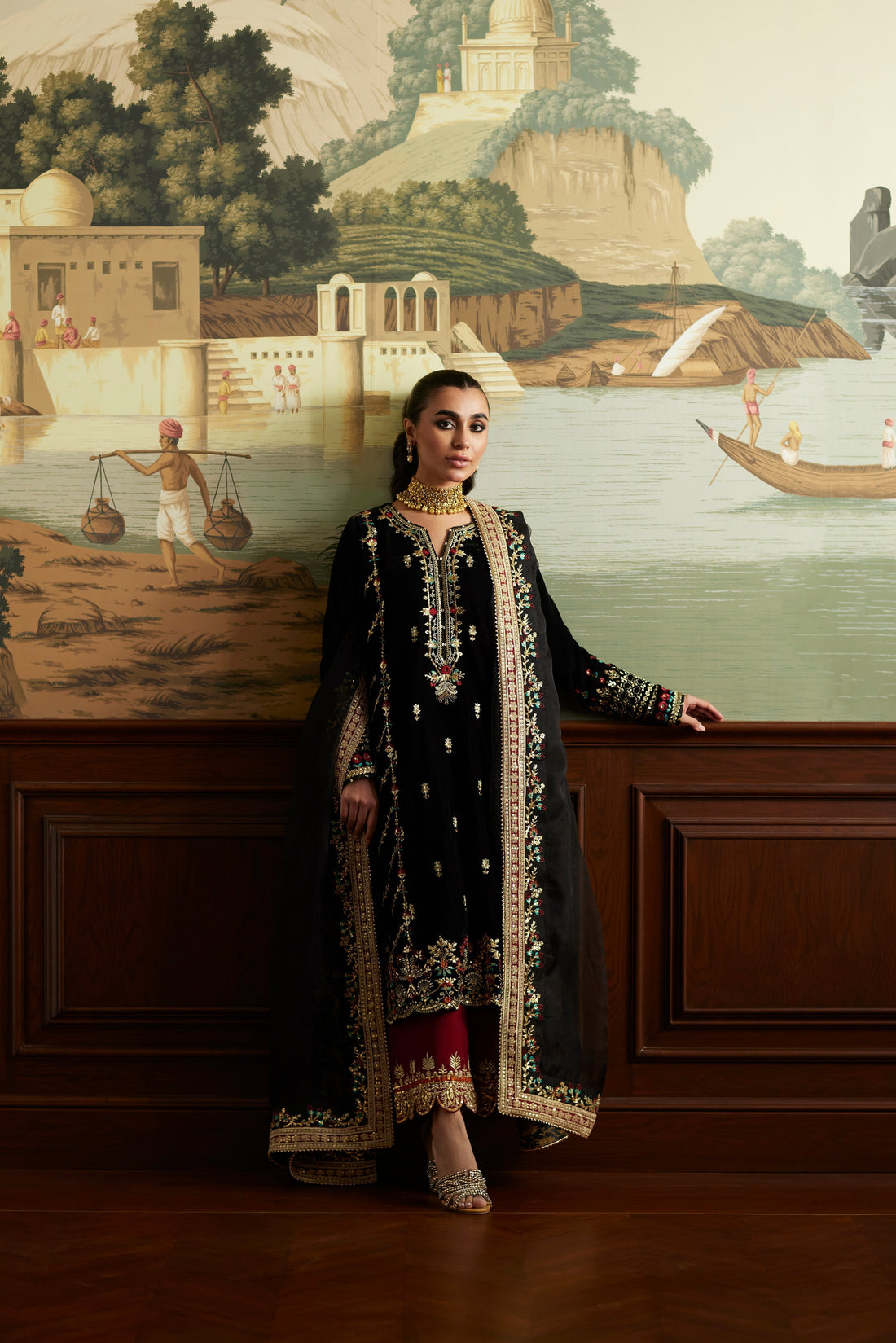 Mina Hassan | Velvet Luxe |  Jahan - Saira Saqlain