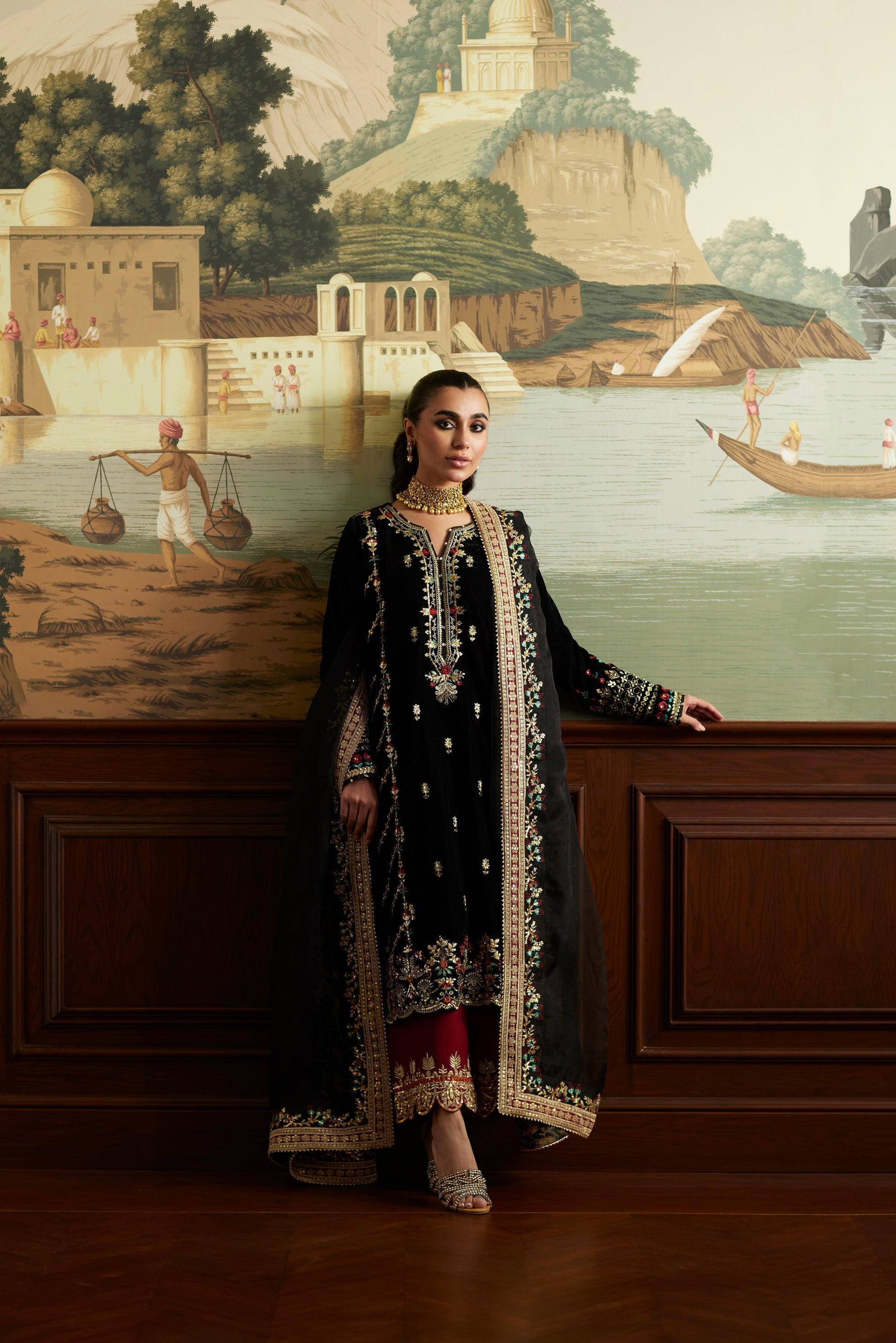 Mina Hassan | Velvet Luxe |  Jahan - Saira Saqlain