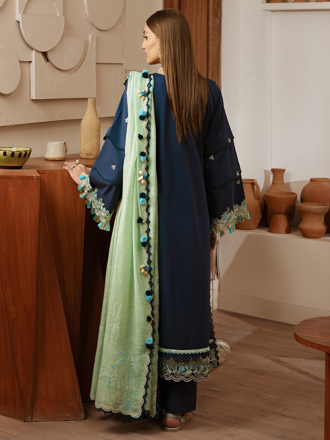 Mahnur | Florence Luxury Lawn 25 | MIRAAL -   Ladies Clothes -  Saira Saqlain