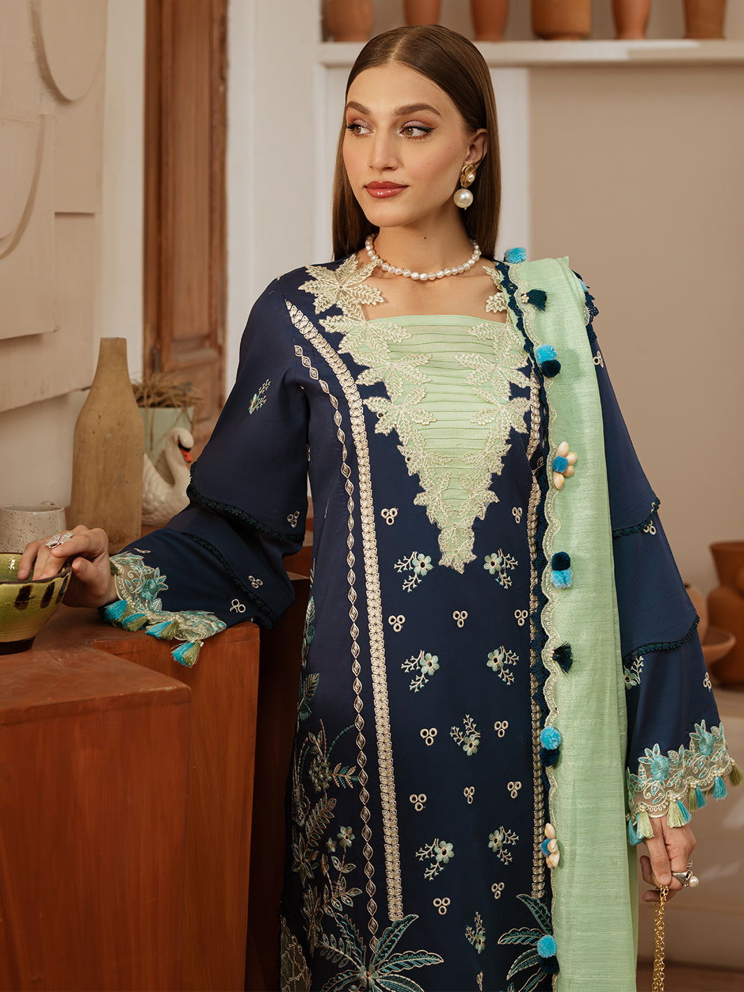 Mahnur | Florence Luxury Lawn 25 | MIRAAL -   Ladies Clothes -  Saira Saqlain