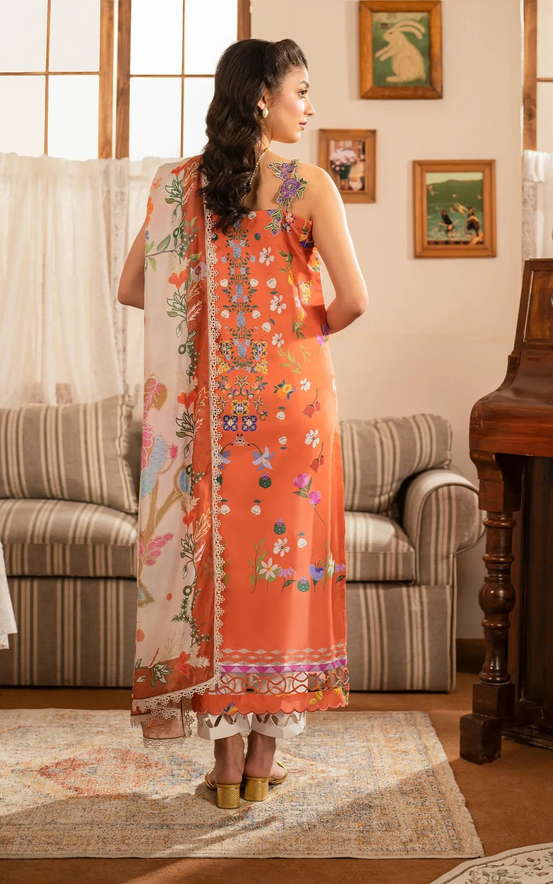 Asifa and Nabeel | Meraki Vintage 25 | Naranji (MVL25-01) - Saira Saqlain