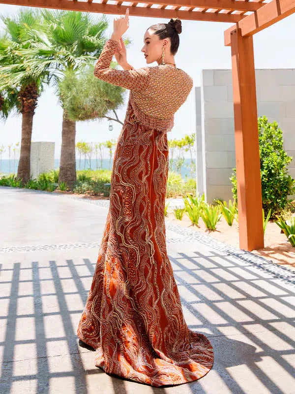 Epoque | Ciel Luxury Couture | Ochre - Saira Saqlain