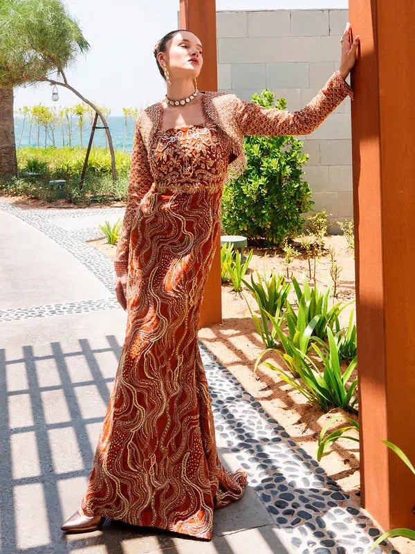 Epoque | Ciel Luxury Couture | Ochre - Saira Saqlain