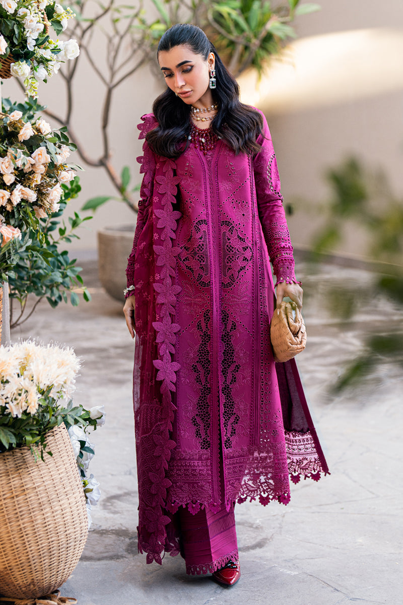 Qalamkar | Sahil Luxury Lawn | FK-11 VIOLET - Saira Saqlain