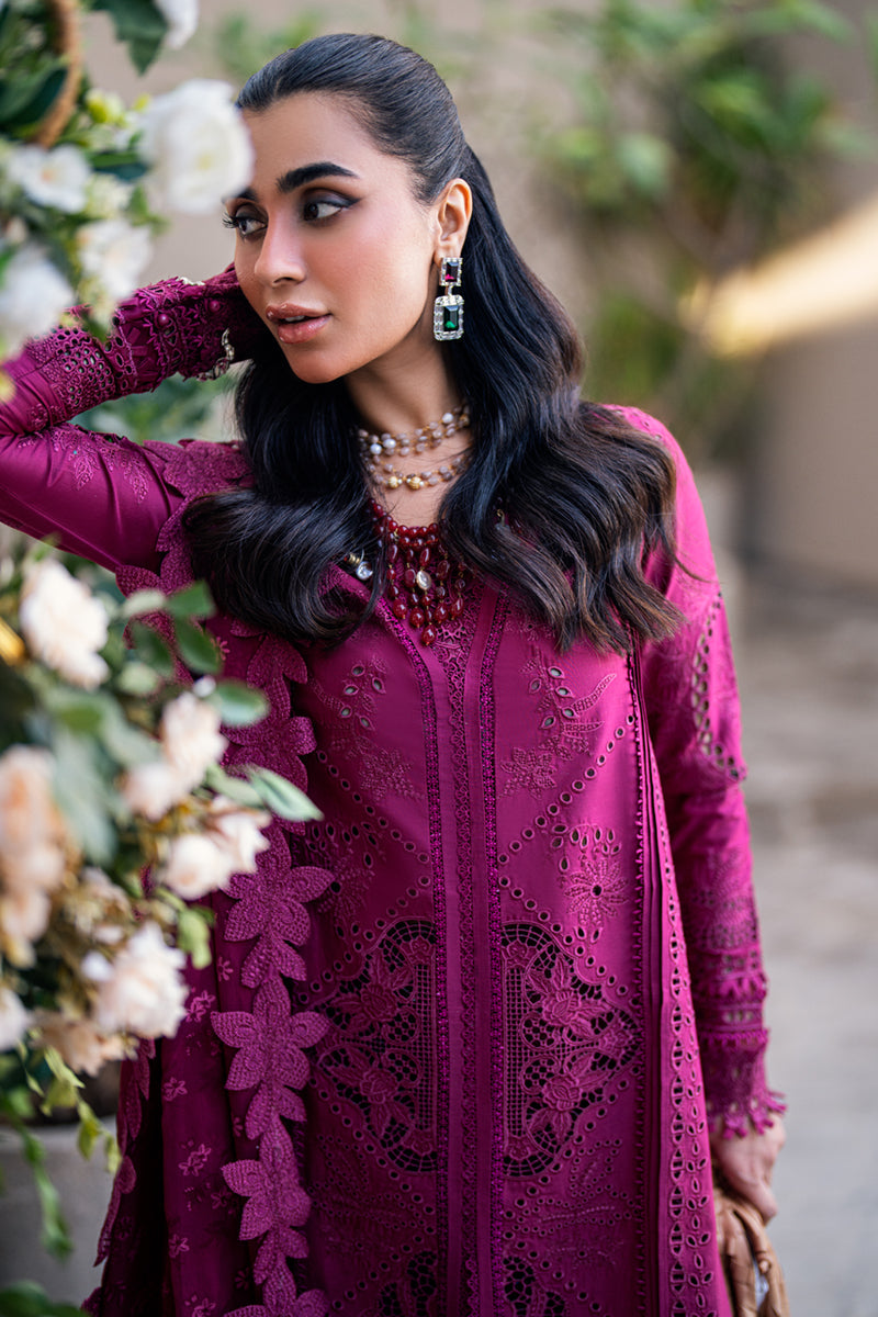 Qalamkar | Sahil Luxury Lawn | FK-11 VIOLET - Saira Saqlain