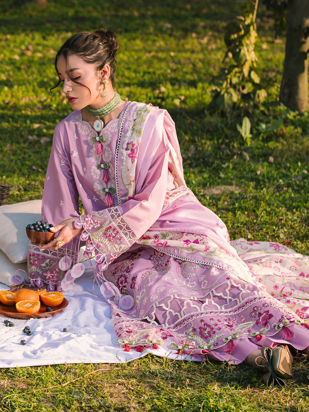 Mahnur | Dahlia Luxury Lawn 25 | Rosa -   Ladies Clothes -  Saira Saqlain