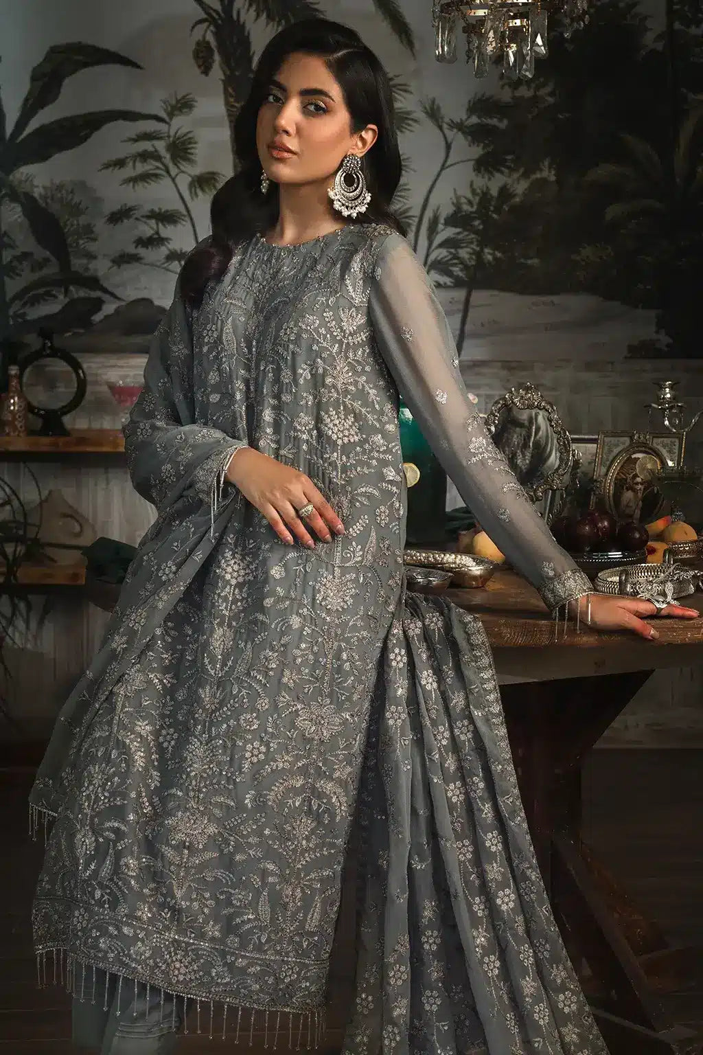 Zarif | LA ROSELLA Formals | ZLR 07 NOIR - Saira Saqlain