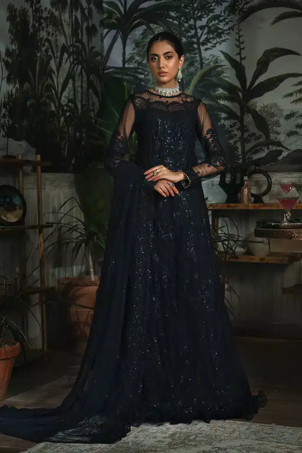 Zarif | LA ROSELLA Formals | ZLR 08 STARRY - Saira Saqlain