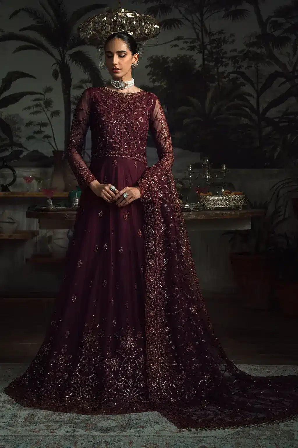 Zarif | LA ROSELLA Formals | ZLR 06 CARMINE - Saira Saqlain