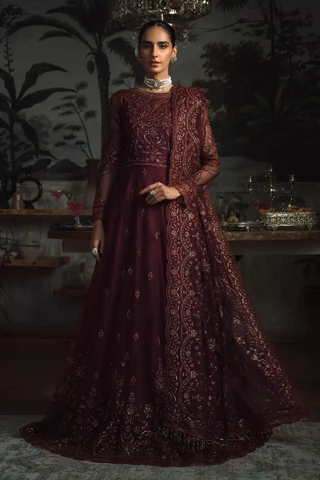 Zarif | LA ROSELLA Formals | ZLR 06 CARMINE - Saira Saqlain