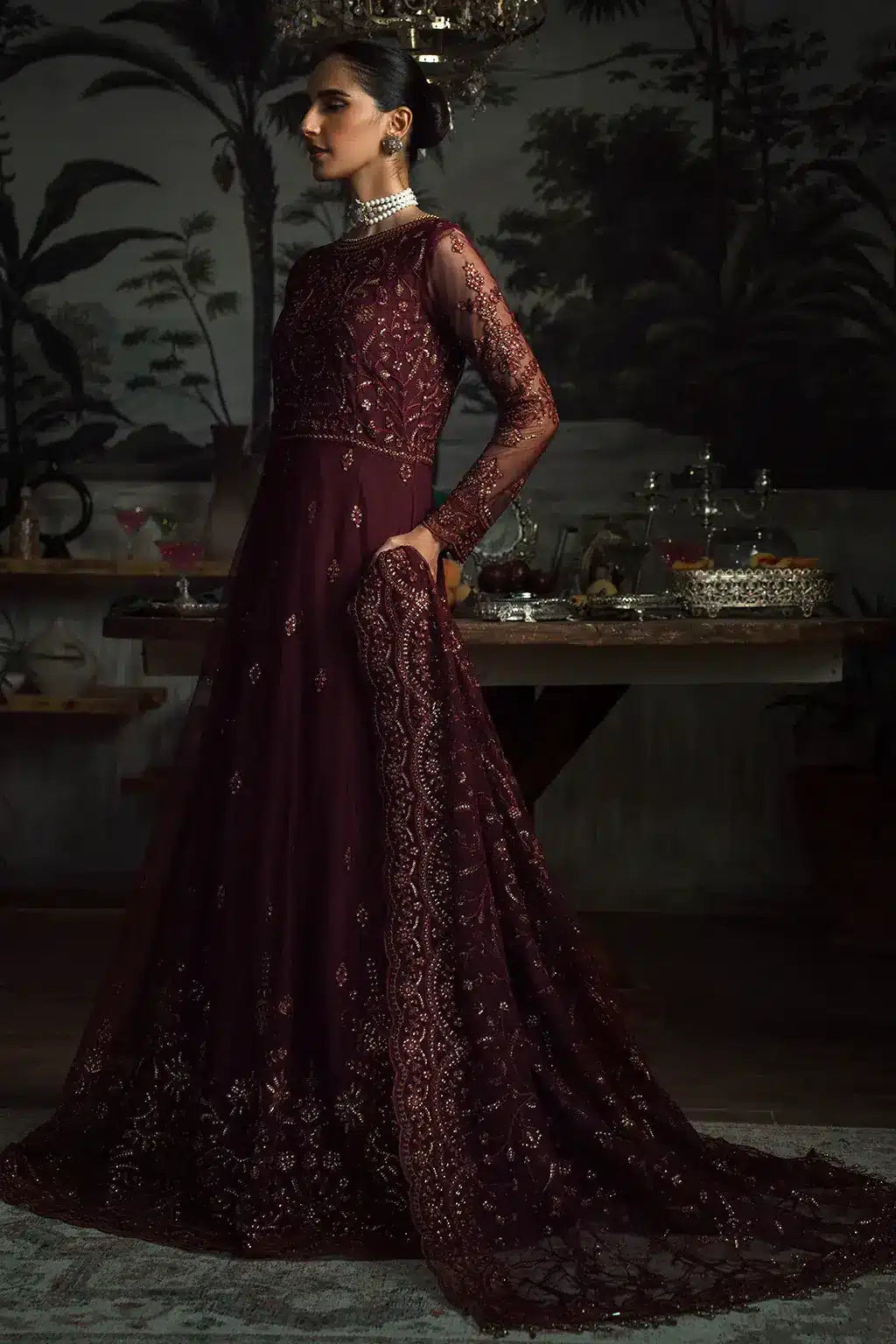 Zarif | LA ROSELLA Formals | ZLR 06 CARMINE - Saira Saqlain