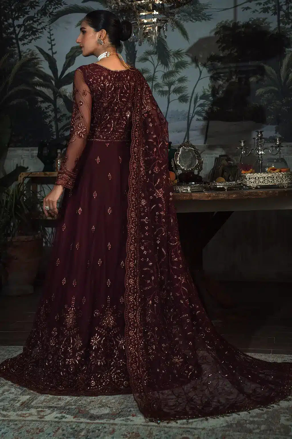 Zarif | LA ROSELLA Formals | ZLR 06 CARMINE - Saira Saqlain