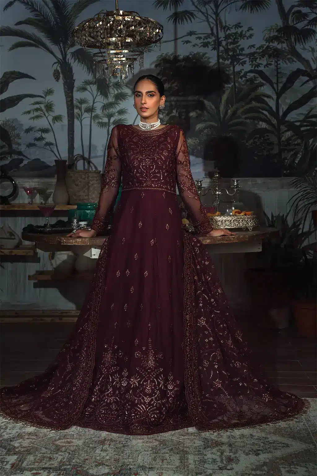 Zarif | LA ROSELLA Formals | ZLR 06 CARMINE - Saira Saqlain