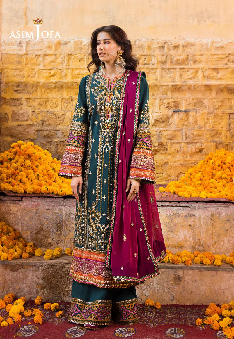 Asim Jofa | Luxury Lawn 2023 | AJLR-25 - Saira Saqlain