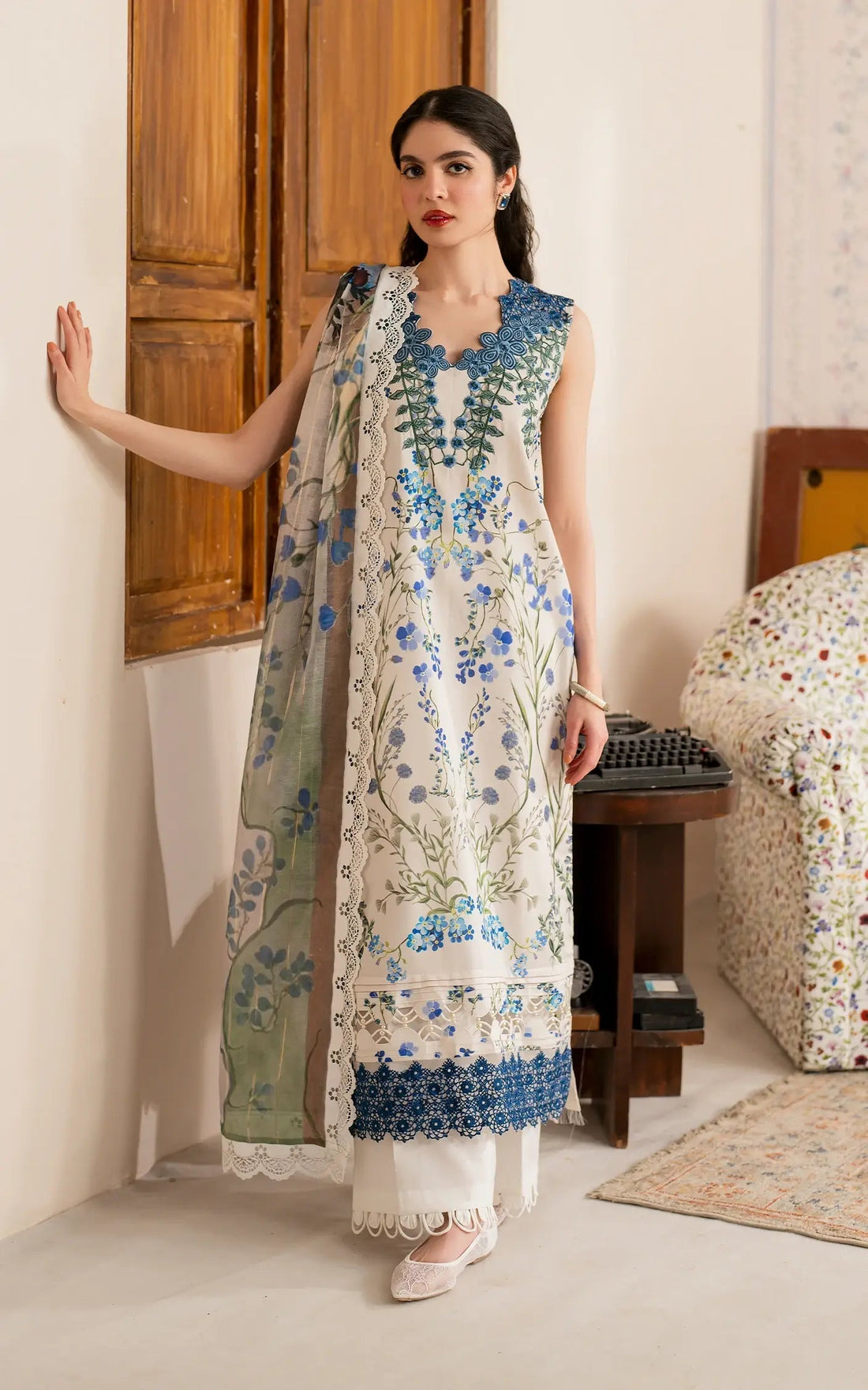 Asifa and Nabeel | Meraki Vintage 25 | Shabnam (MVL25-13) - Saira Saqlain