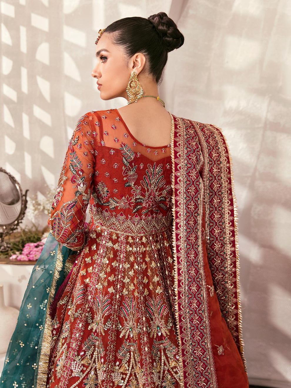 Gulaal | Wedding Formals | ZAIRA GL-WS-22V1-30 (RUST ANGRAKHA) - Saira Saqlain