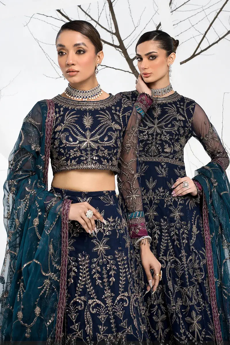 Zarif | LA CELESTE LUXURY Formals | ZLC 01 BLUEBERRY - Saira Saqlain